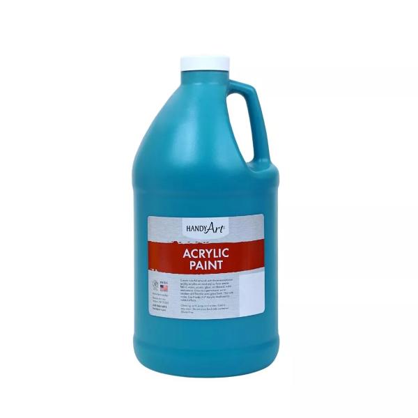 Handy Art 102-125 0.5 gal Acrylic Paint, Turquoise