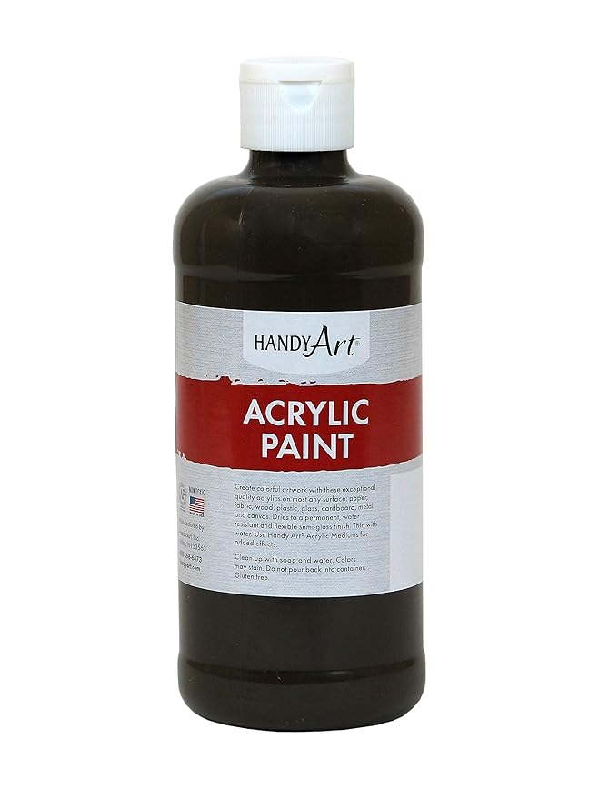 Handy Art 101-095 16 oz Student Acrylic Paint, Raw Umber