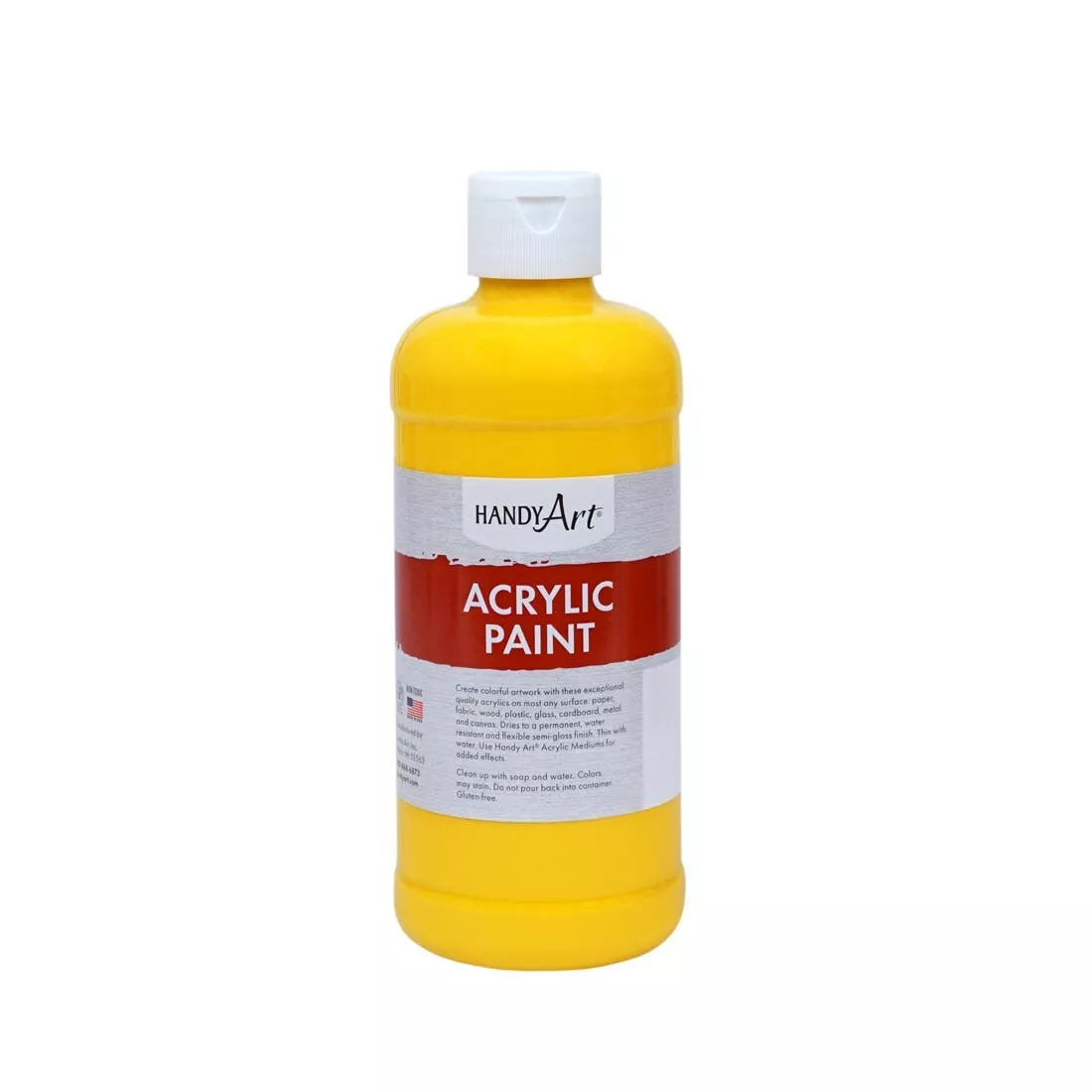 Handy Art 101-210 16 oz Acrylic Paint, Primary Yellow