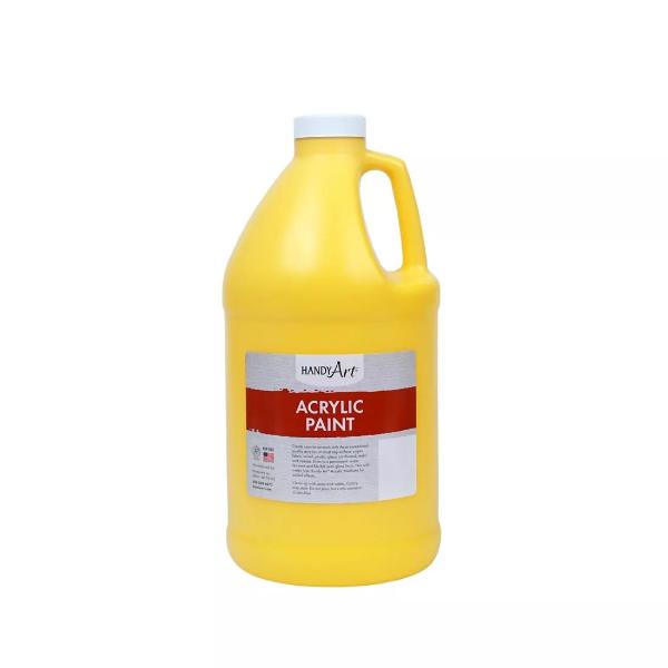 Handy Art 102-210 0.5 gal Acrylic Paint, Primary Yellow