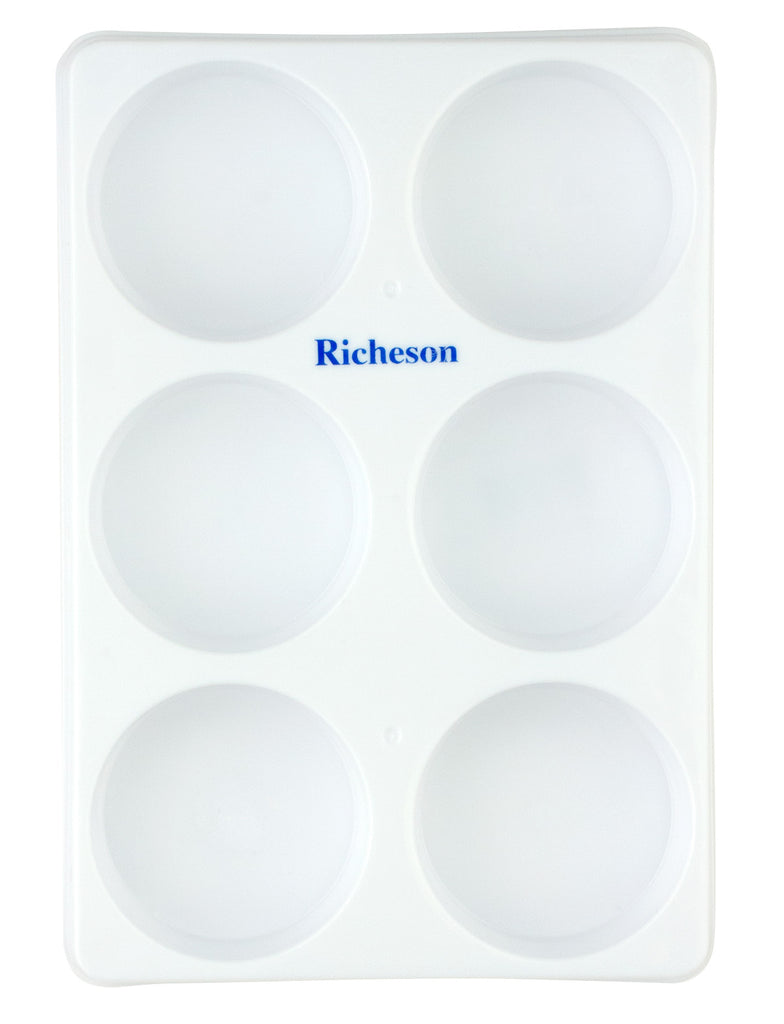 101256 8.25 x 5.75 in. Empty Plastic Tempera Tray 6 Well