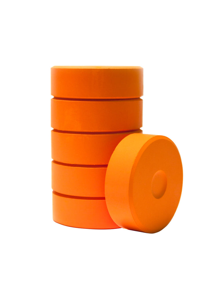 Tempera Cakes, Orange - Large - Pack of 6