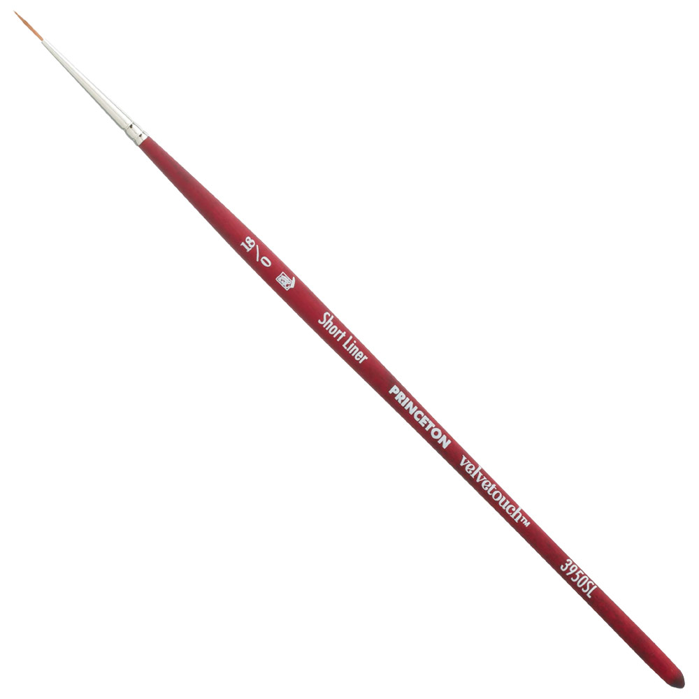 3950SL-18-0 Handle Liner Velvetouch Short Handle Series Brush, Size 18-0