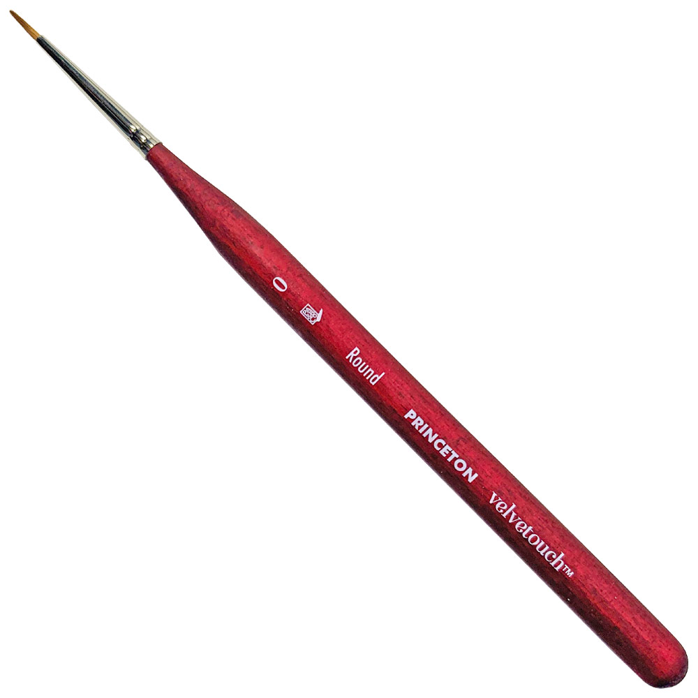 3950MR-0 Round Velvetouch Mini Handle Series Brush, Size 0