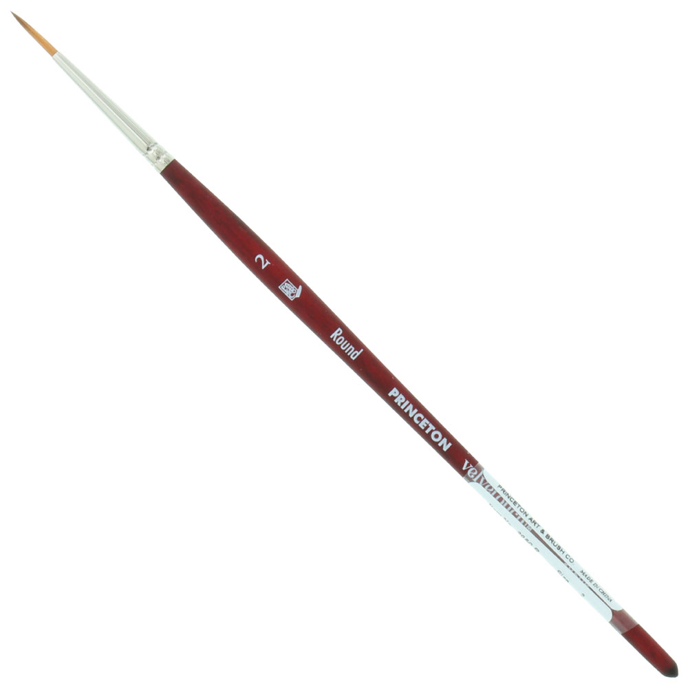 3950R-2 Round Short Handle Velvetouch Mixed Media Brushes - Size 2