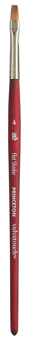 Princeton Brush 3950FS-4 Synthetic Flat Shader Brush, Size 4