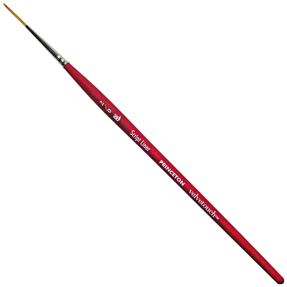 3950SC-2-0 Script Liner Short Handle Velvetouch Mixed Media Brushes - Size 2-0