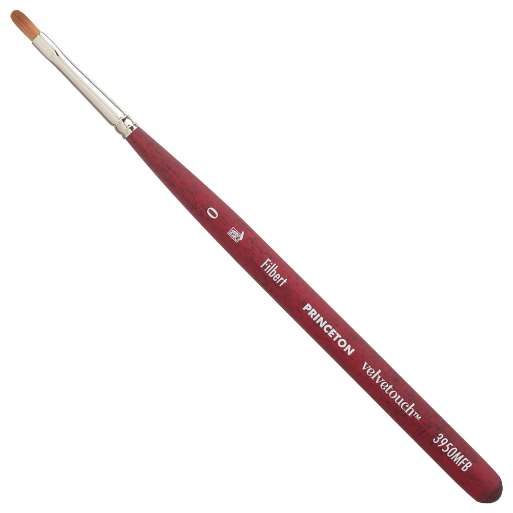 3950MFB-0 Filbert Velvetouch Mini Handle Series Brush, Size 0