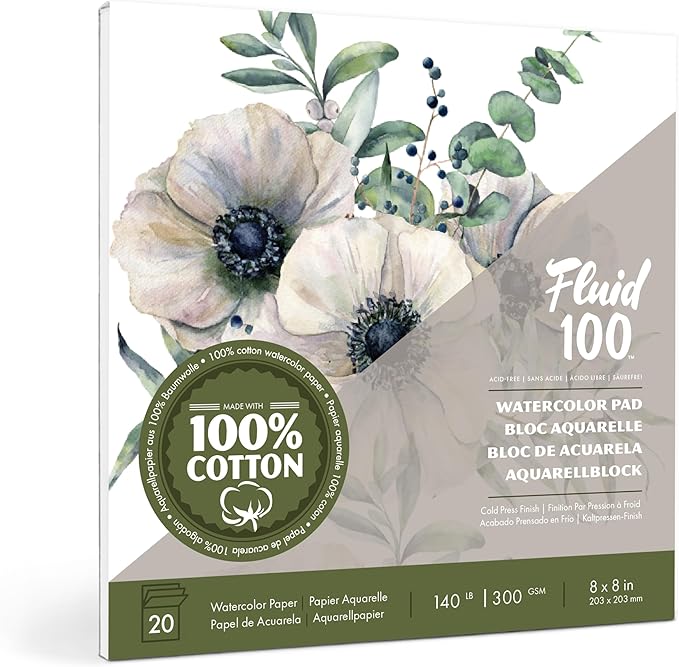 881288 Fluid 100 Cold Press Pad, White - 8 x 8 in.