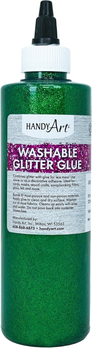 Handy Art 146-045 8 oz Green Glitter Glue
