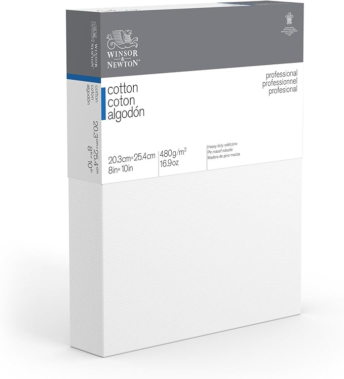 Winsor  ton 6203097 8 x 10 in. Professional Deep Edge Canvas, Off White