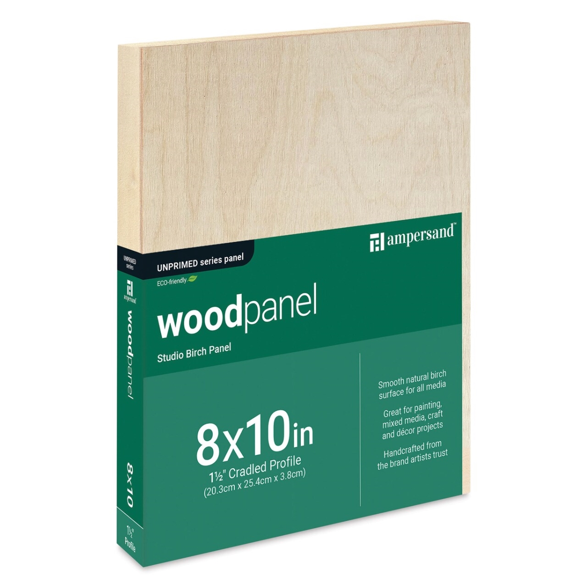 Ampersand EWP150810 8 x 10 in. Birch Wood Studio Panel - 1.5 in. Cradle