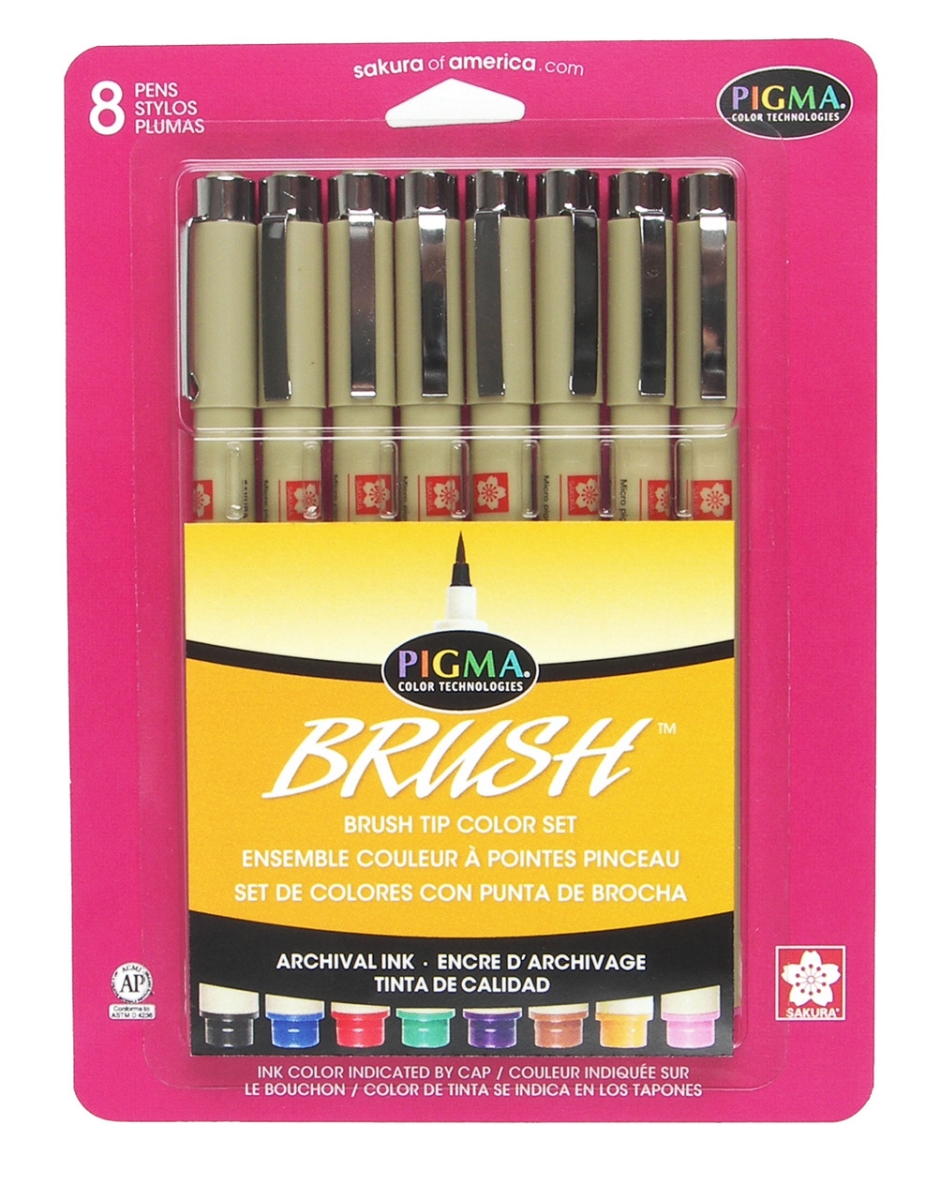 50928 Pigma Sketch Archival Brush Pens, Pack of 8
