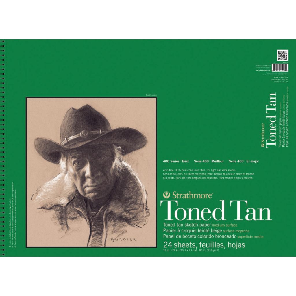 412-18 18 x 24 in. Toned Tan Sketch Pad - 24 Sheets