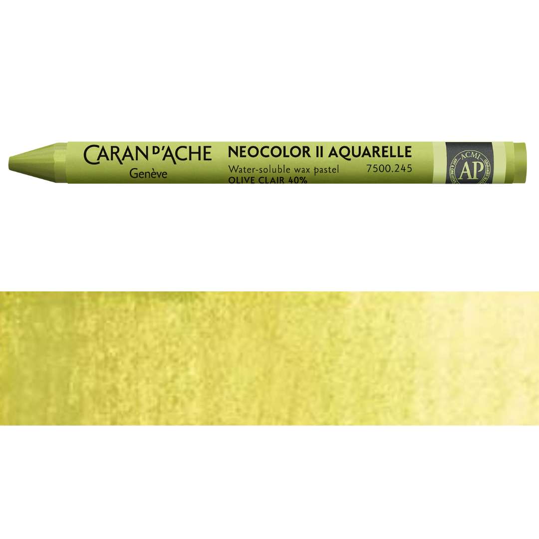 7500.245 Classic Neocolor II Water-Soluble Wax Pastel, Light Olive