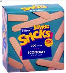 Picture of Art Supplies 25370 Jumbo Craft Sticks&#44; 500 Count