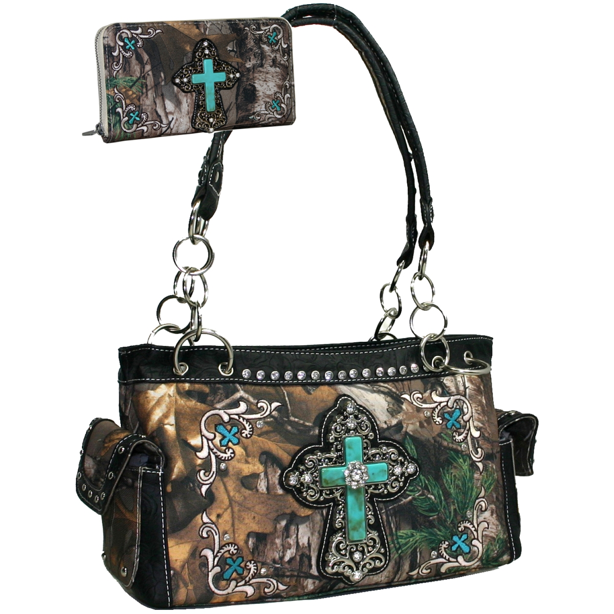 Camouflage purse and online wallet sets