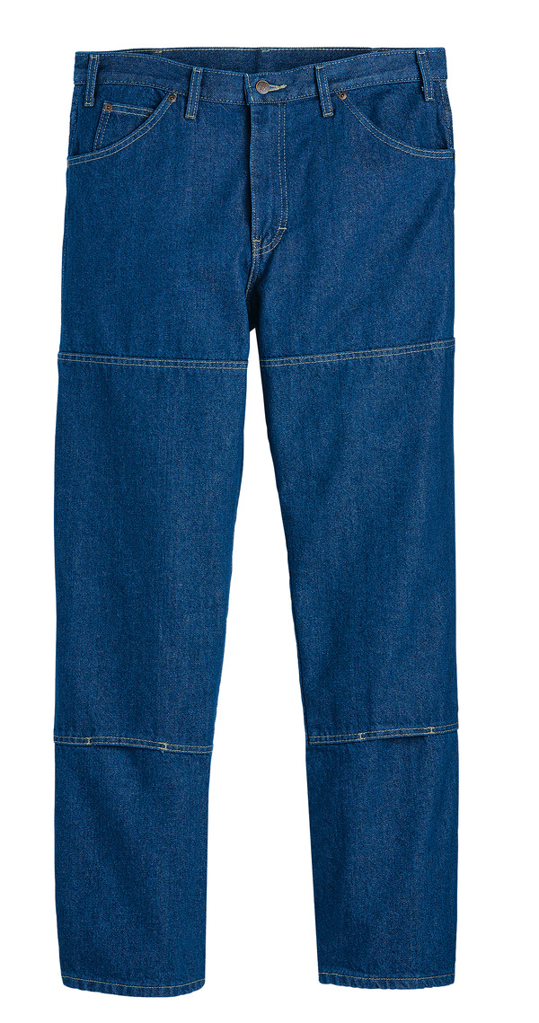 LD20RB3131 Mens Industrial Double Knee Jean Pant44 Rinsed Indigo Blue  Size 31  31 in Inseam