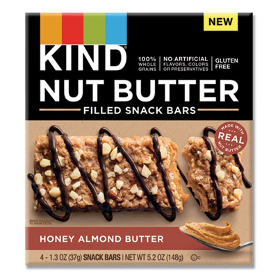 Picture of Kind KND26289 1.3 oz Nut Butter Filled Snack Bars - Honey Almond Butter&#44; Pack of 4