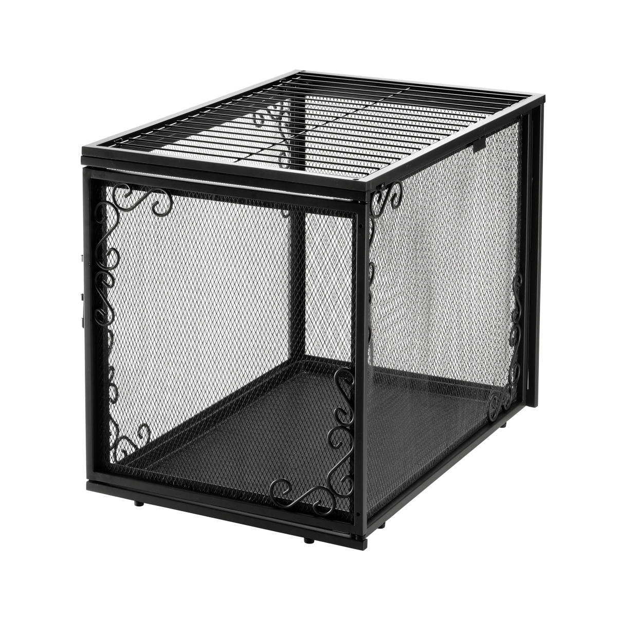 Picture of Richell 80017 Richell Metal Mesh Pet Crate Medium in Black