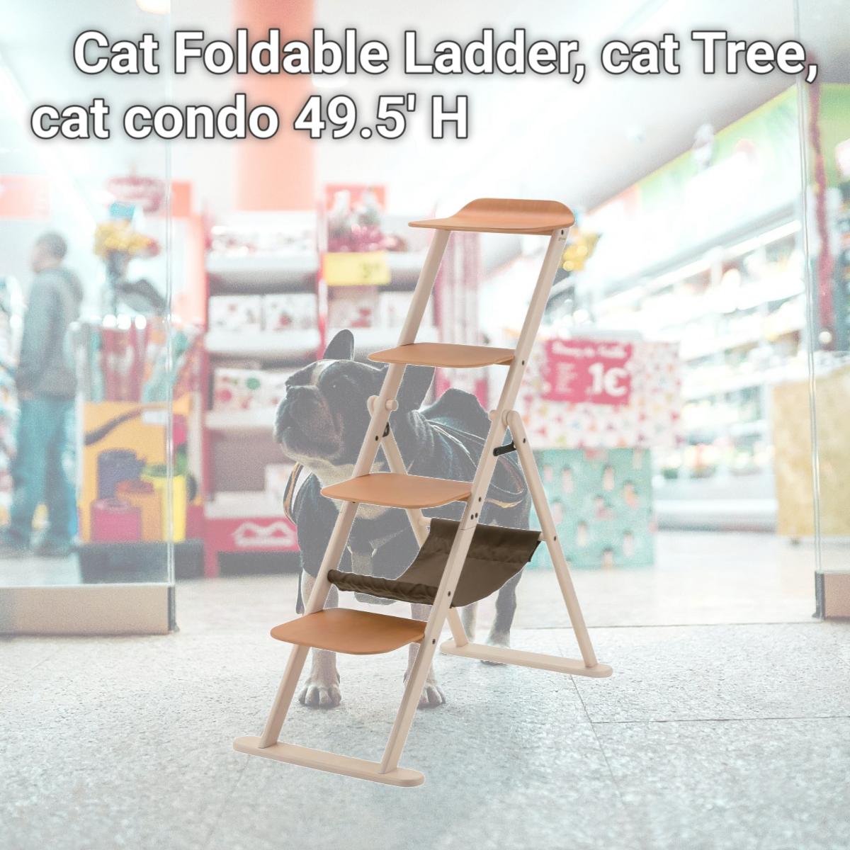 Picture of Richell 70009 Richell Cat Foldable Ladder, cat Tree, cat condo 49.5' H