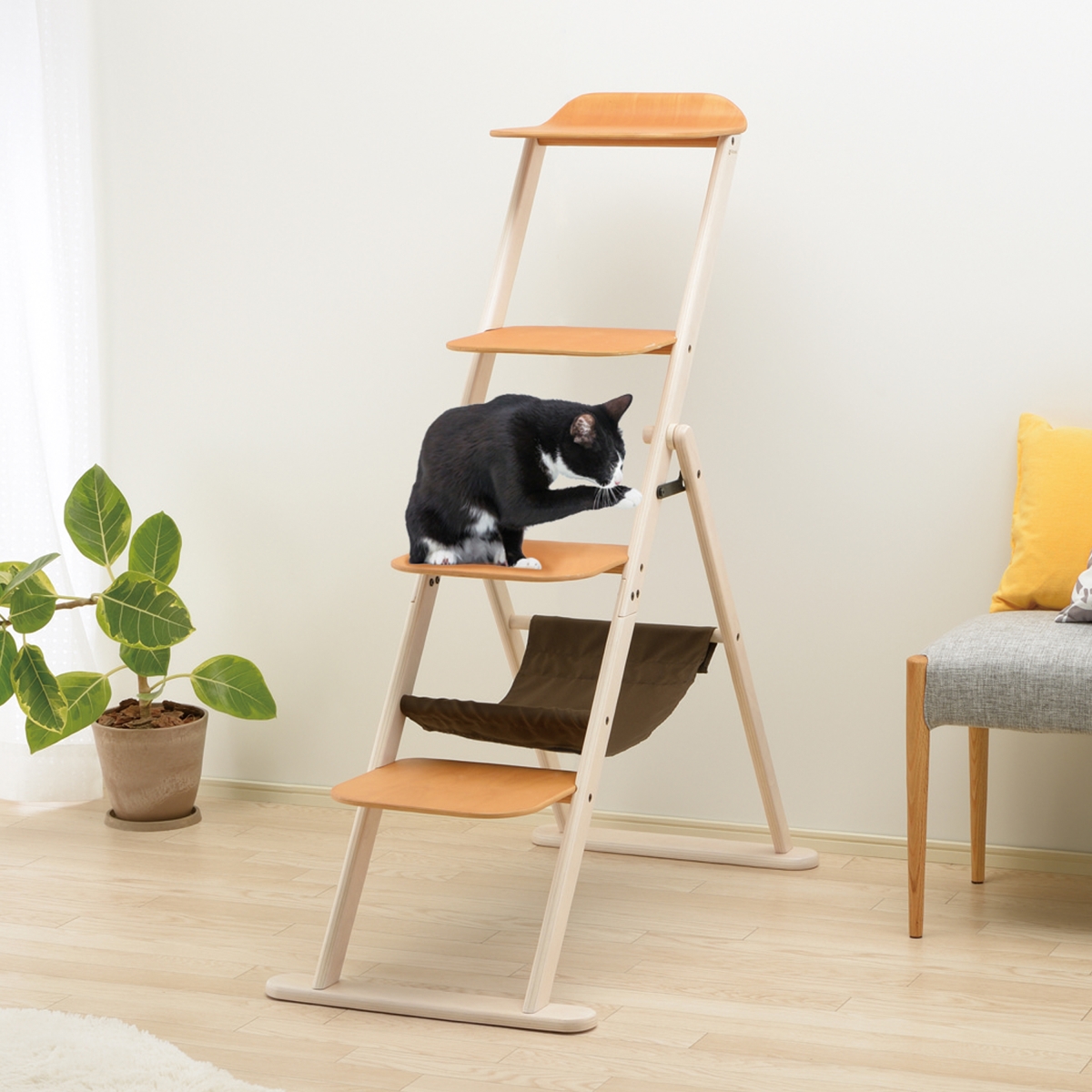 Picture of Richell 70009 Richell Cat Foldable Ladder, cat Tree, cat condo 49.5' H