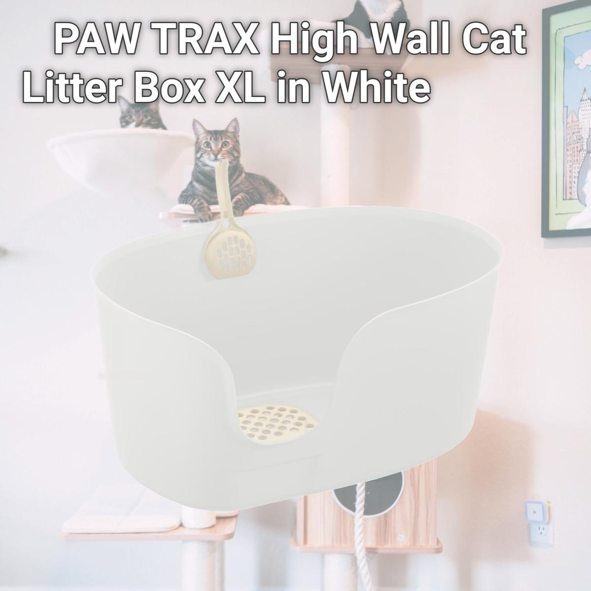 Picture of Richell 60036 Richell PAW TRAX High Wall Cat Litter Box XL in White