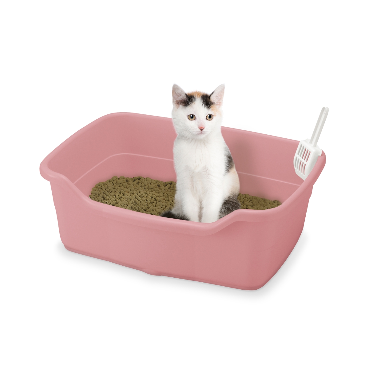 Picture of Richell 60028 PAW TRAX Wide Cat Litter Pan - Pink