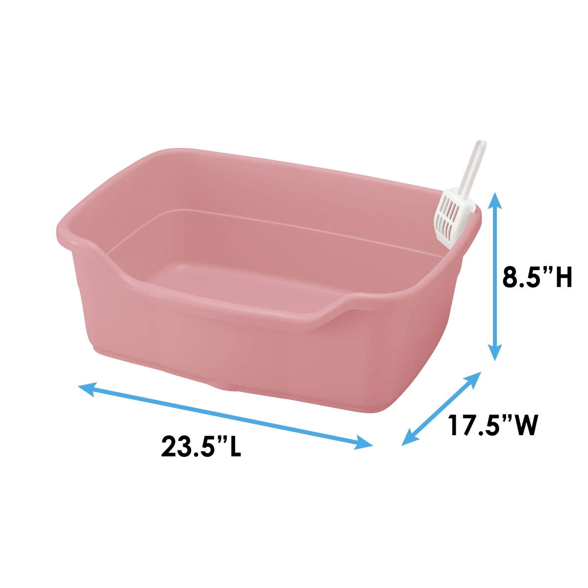Picture of Richell 60028 PAW TRAX Wide Cat Litter Pan - Pink