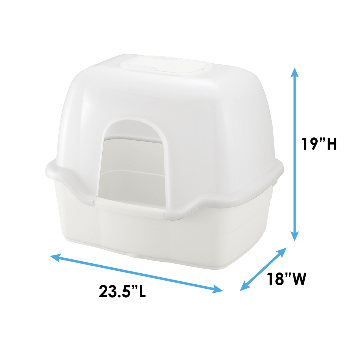 Picture of Richell 60023 PAW TRAX Wide Hooded Cat Litter Box - White