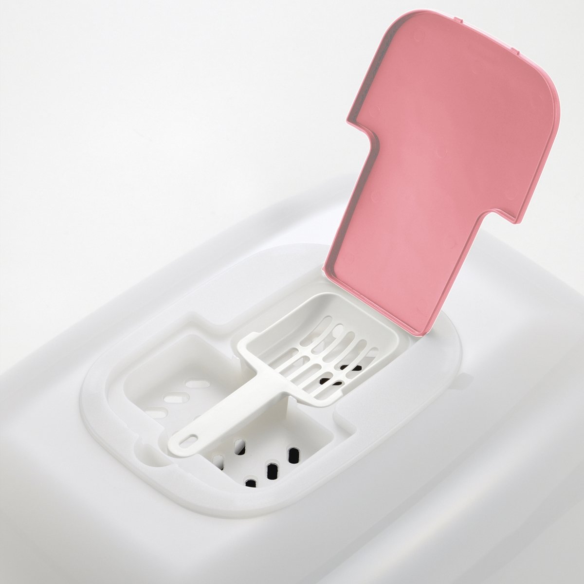 Picture of Richell 60022 PAW TRAX Wide Hooded Cat Litter Box - Pink