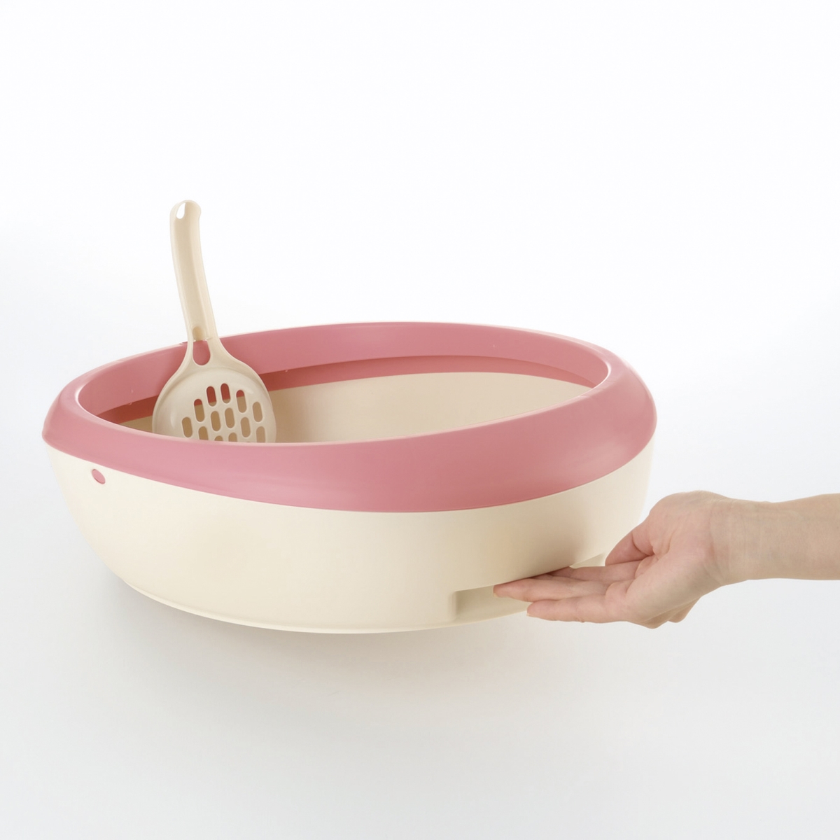 Picture of Richell 60007 PAW TRAX Top Open Cat Litter Pan - Pink