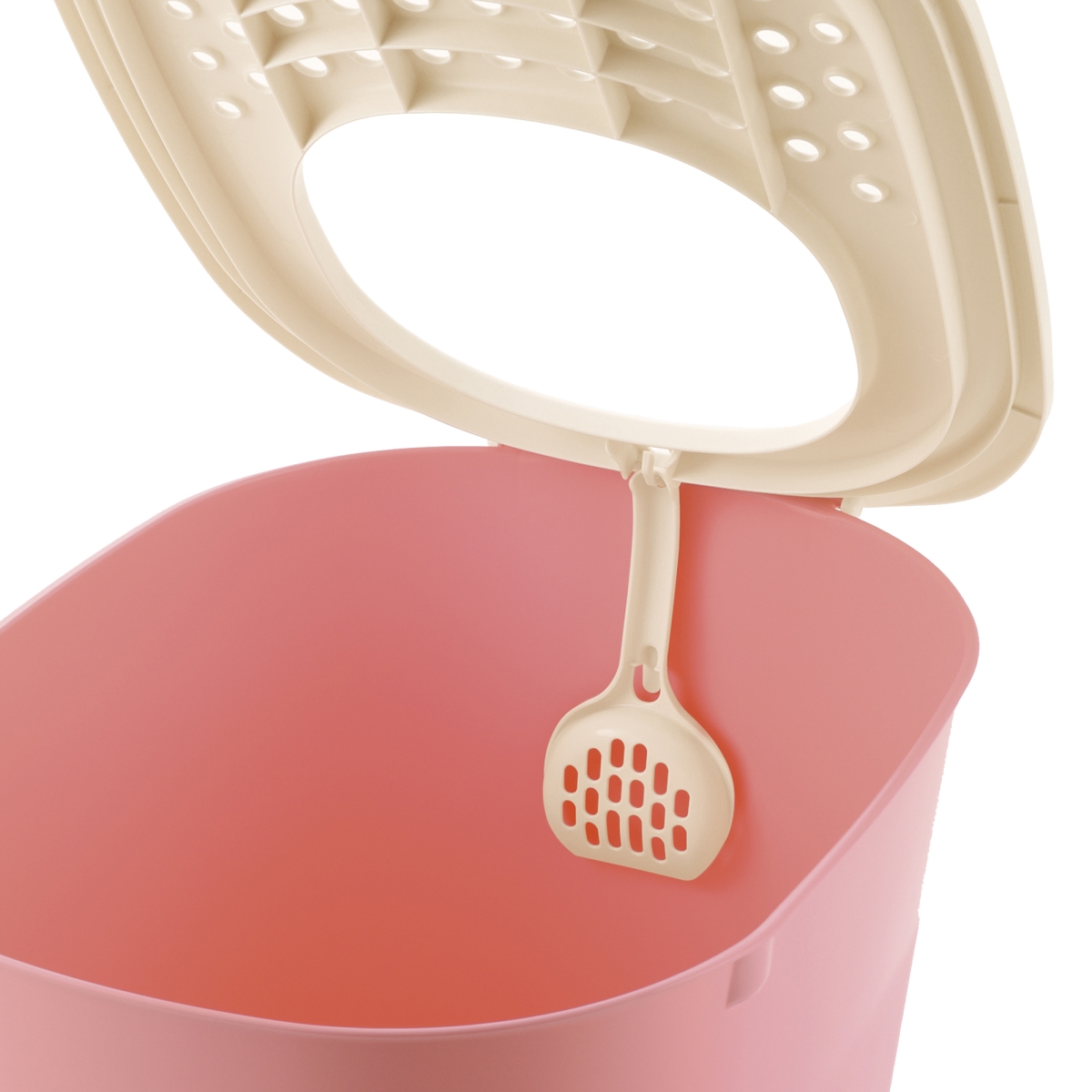 Picture of Richell 60004 PAW TRAX Top Entry Cat Litter Box - Pink