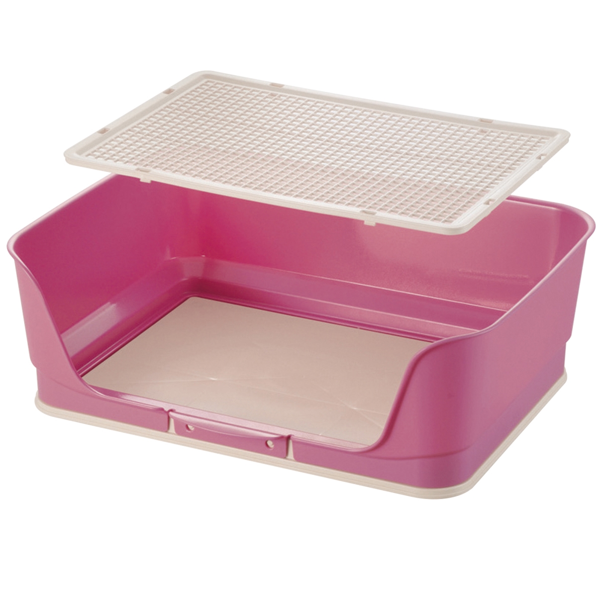 Picture of Richell 60034 PAW TRAX Splash Free Potty Pad Tray - Pink