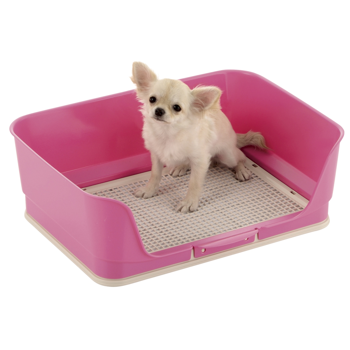 Picture of Richell 60034 PAW TRAX Splash Free Potty Pad Tray - Pink