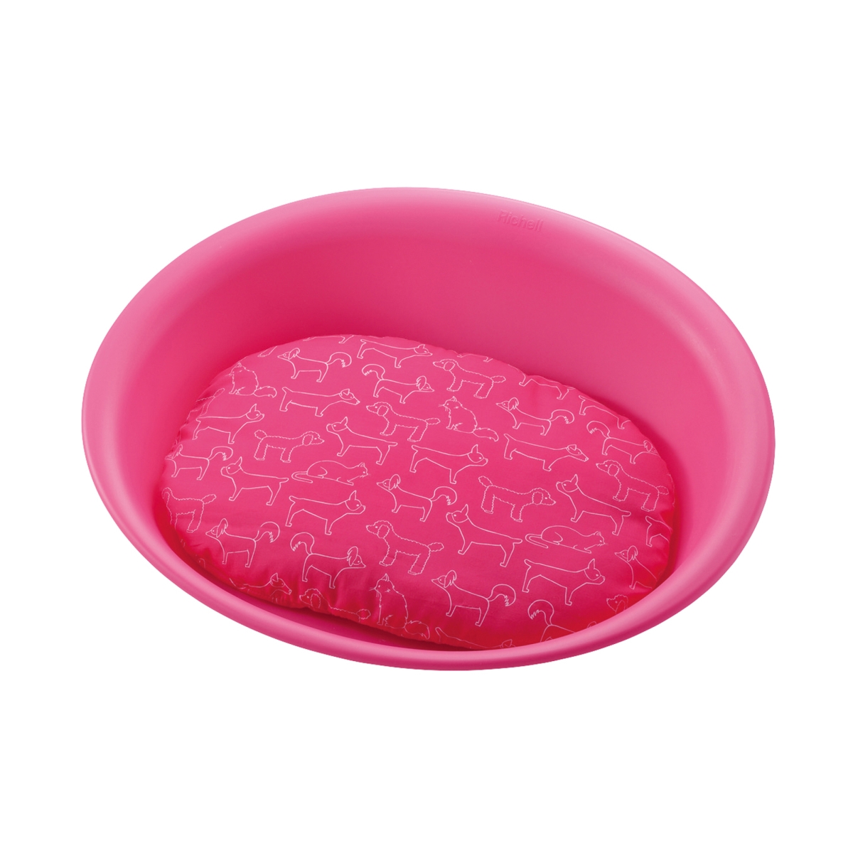 Picture of Richell 70008  Oval Pet Bed Medium - Pink