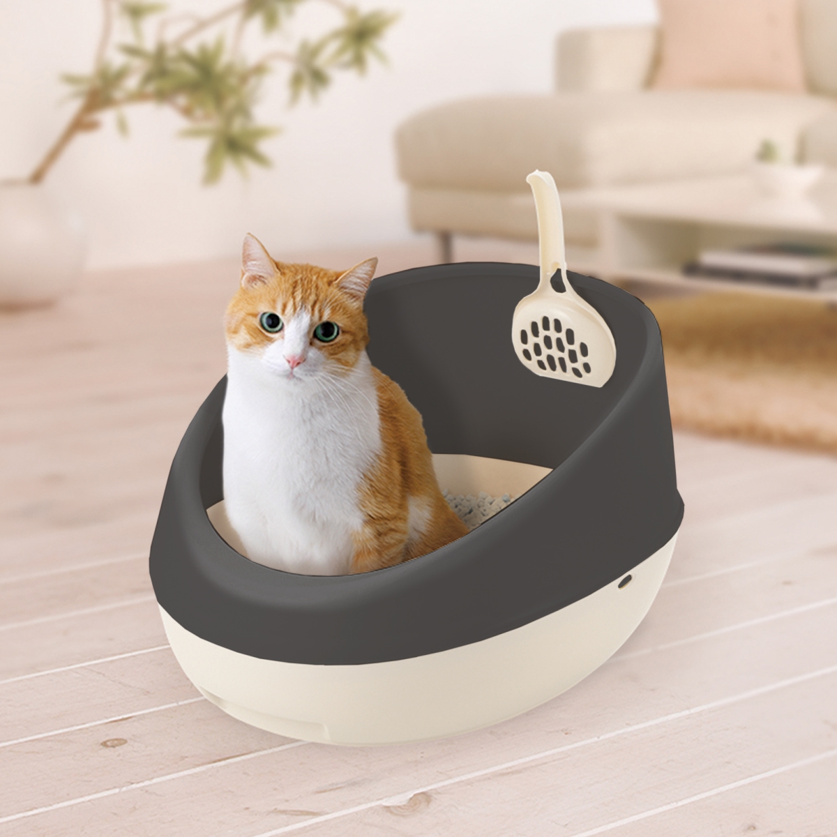 Picture of Richell 60012 PAW TRAX Rimmed Cat Litter Pan