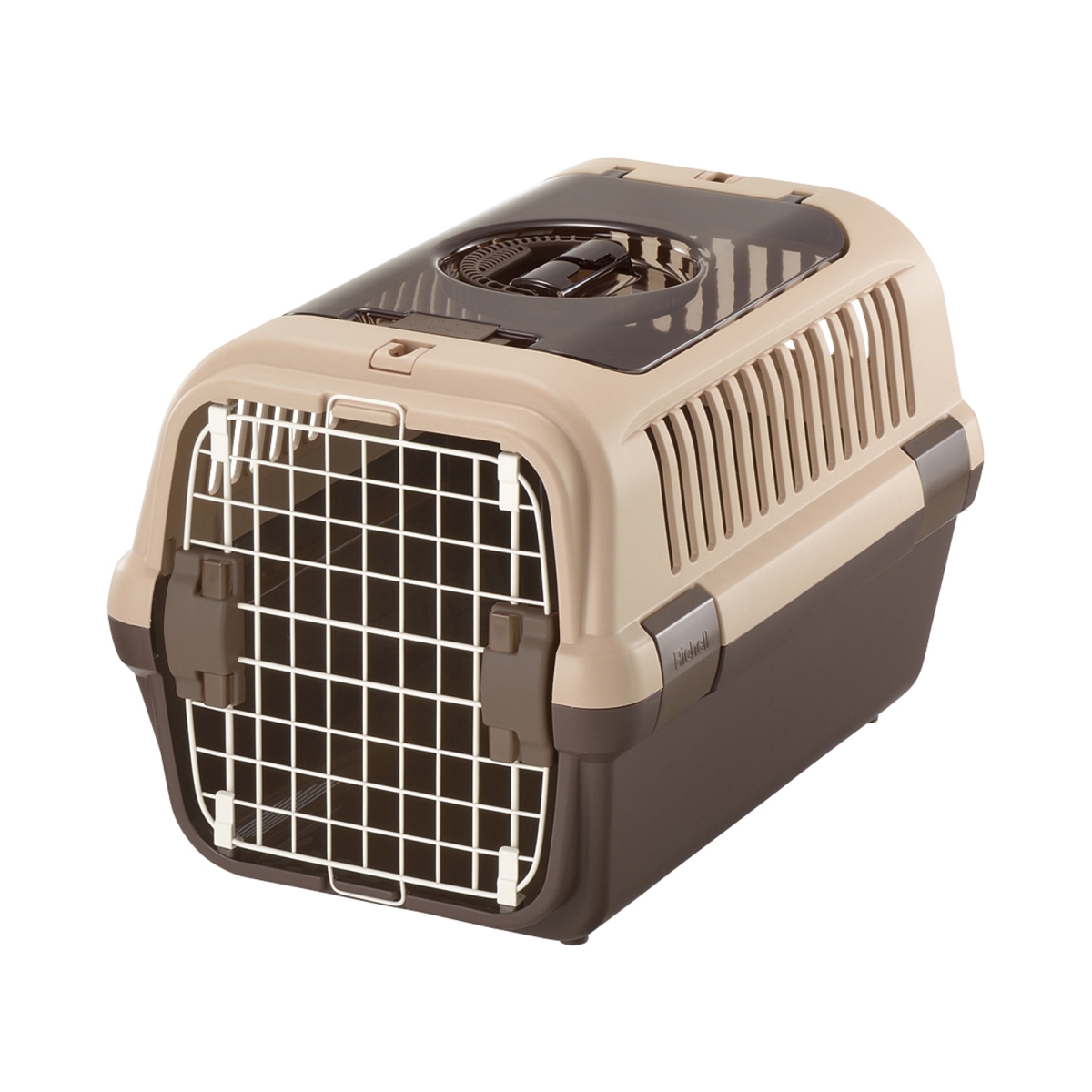 Picture of Richell 80022 Double Door Carrier Medium in Soft Tan and Brown
