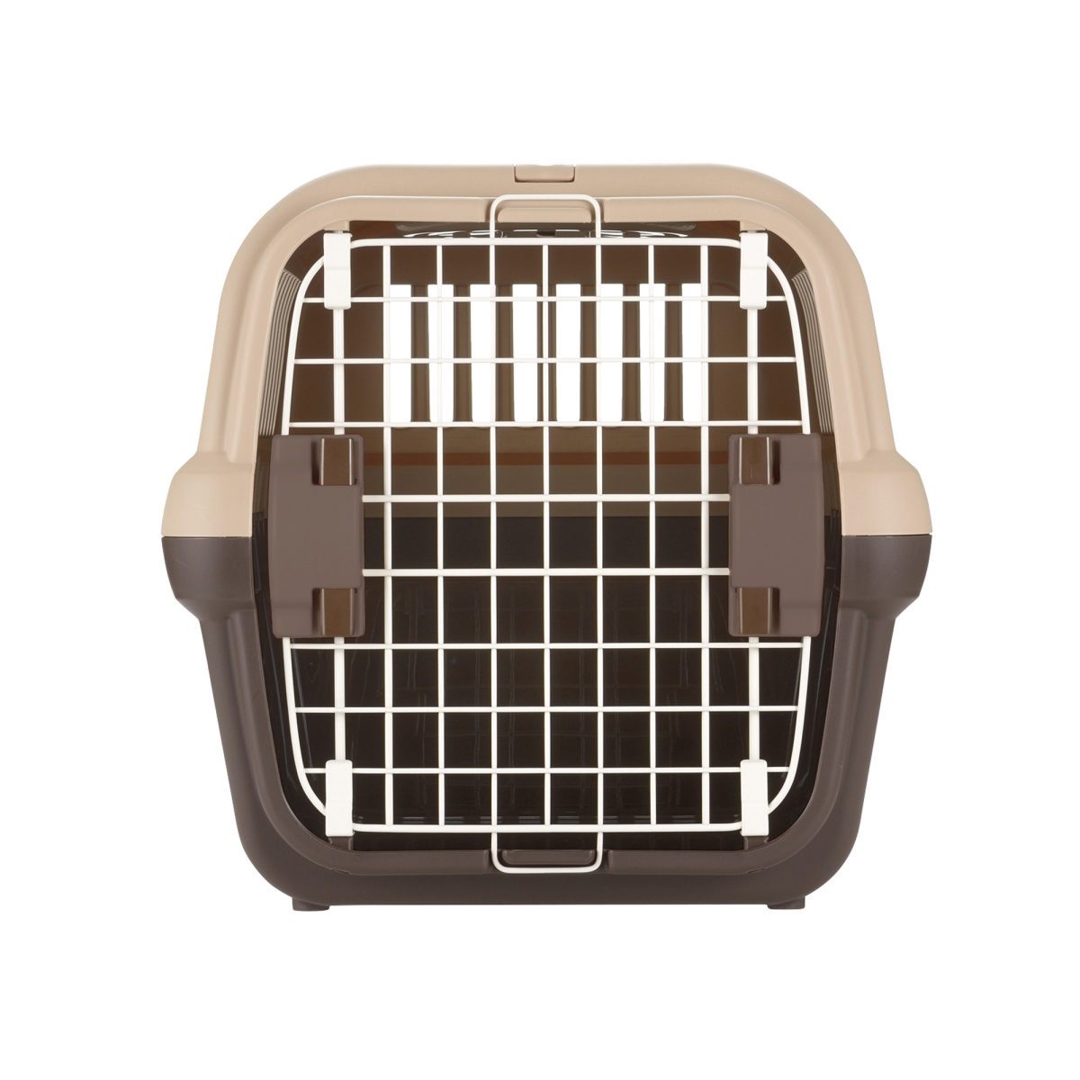 Picture of Richell 80022 Double Door Carrier Medium in Soft Tan and Brown