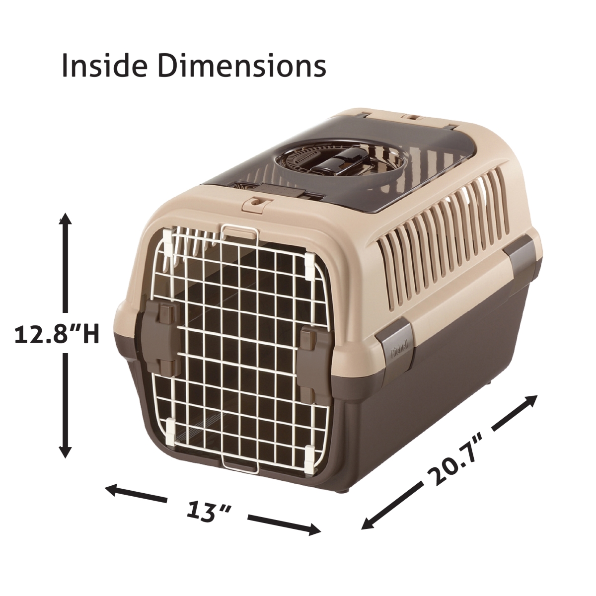 Picture of Richell 80022 Double Door Carrier Medium in Soft Tan and Brown