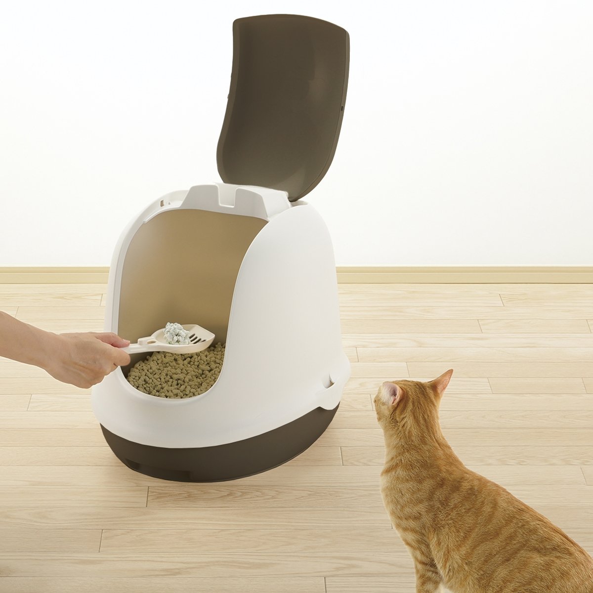 Picture of Richell 60027 PAW TRAX Dome Hooded Cat Litter Box