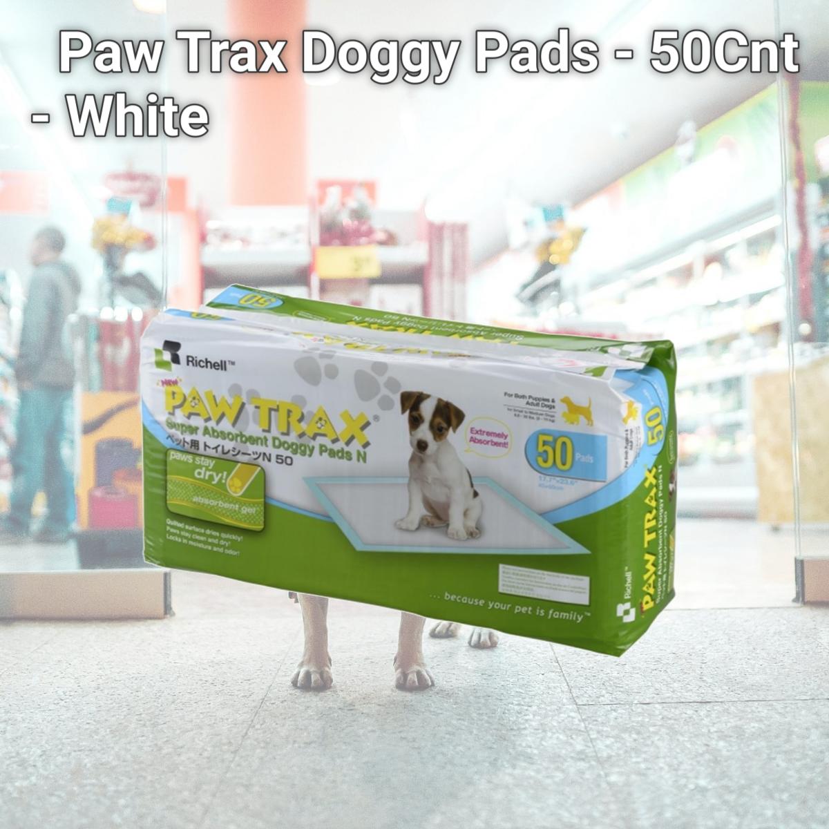 Picture of Richell USA 94542 Paw Trax Doggy Pads - 50Cnt - White