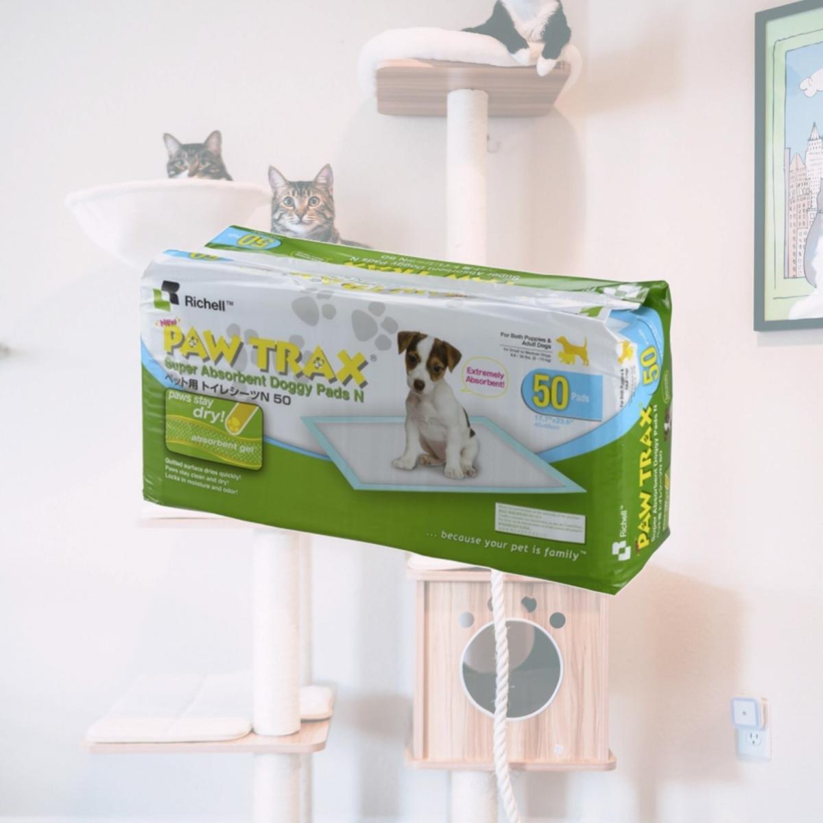 Picture of Richell USA 94542 Paw Trax Doggy Pads - 50Cnt - White
