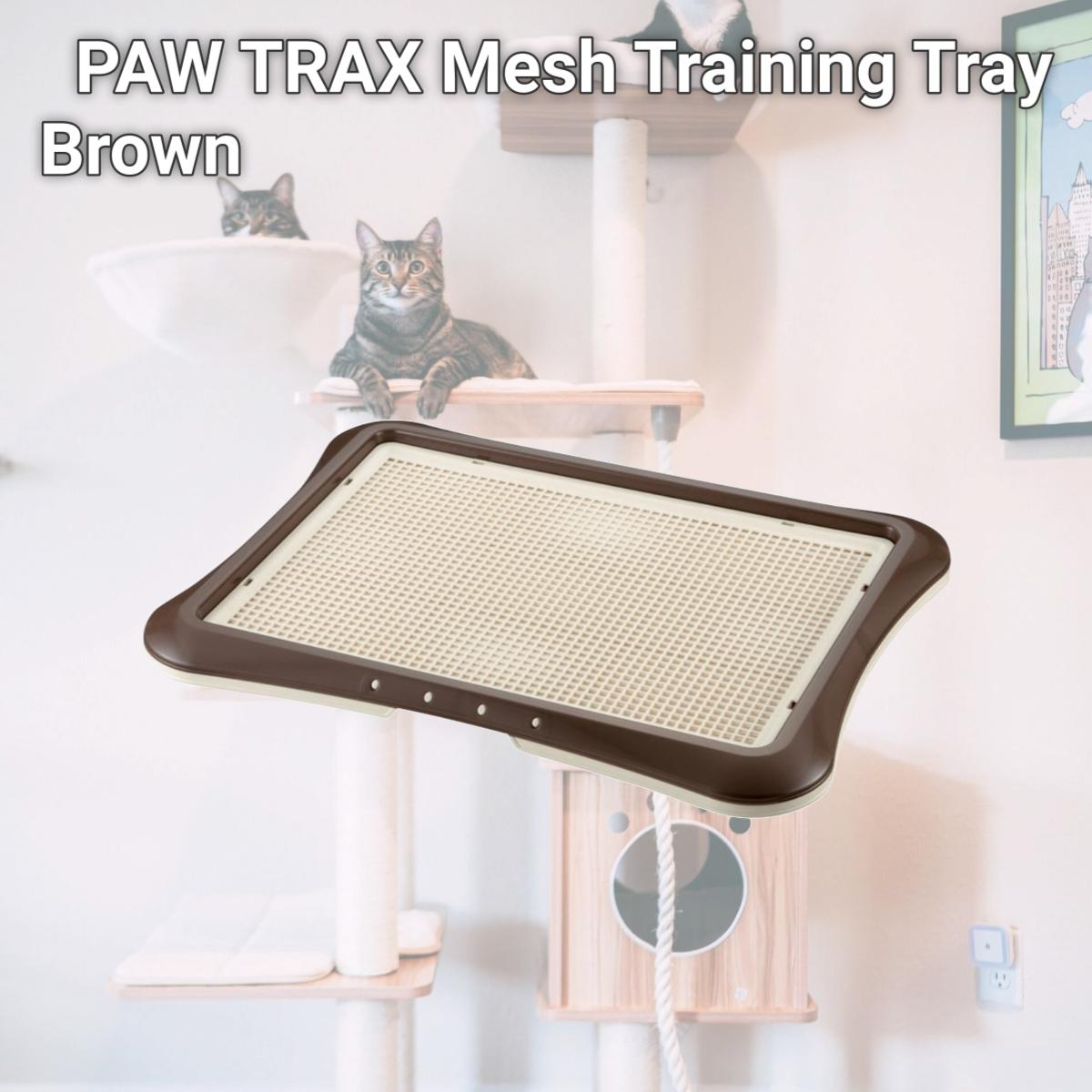 Picture of Richell 94553 PAW TRAX Mesh Training Tray Brown