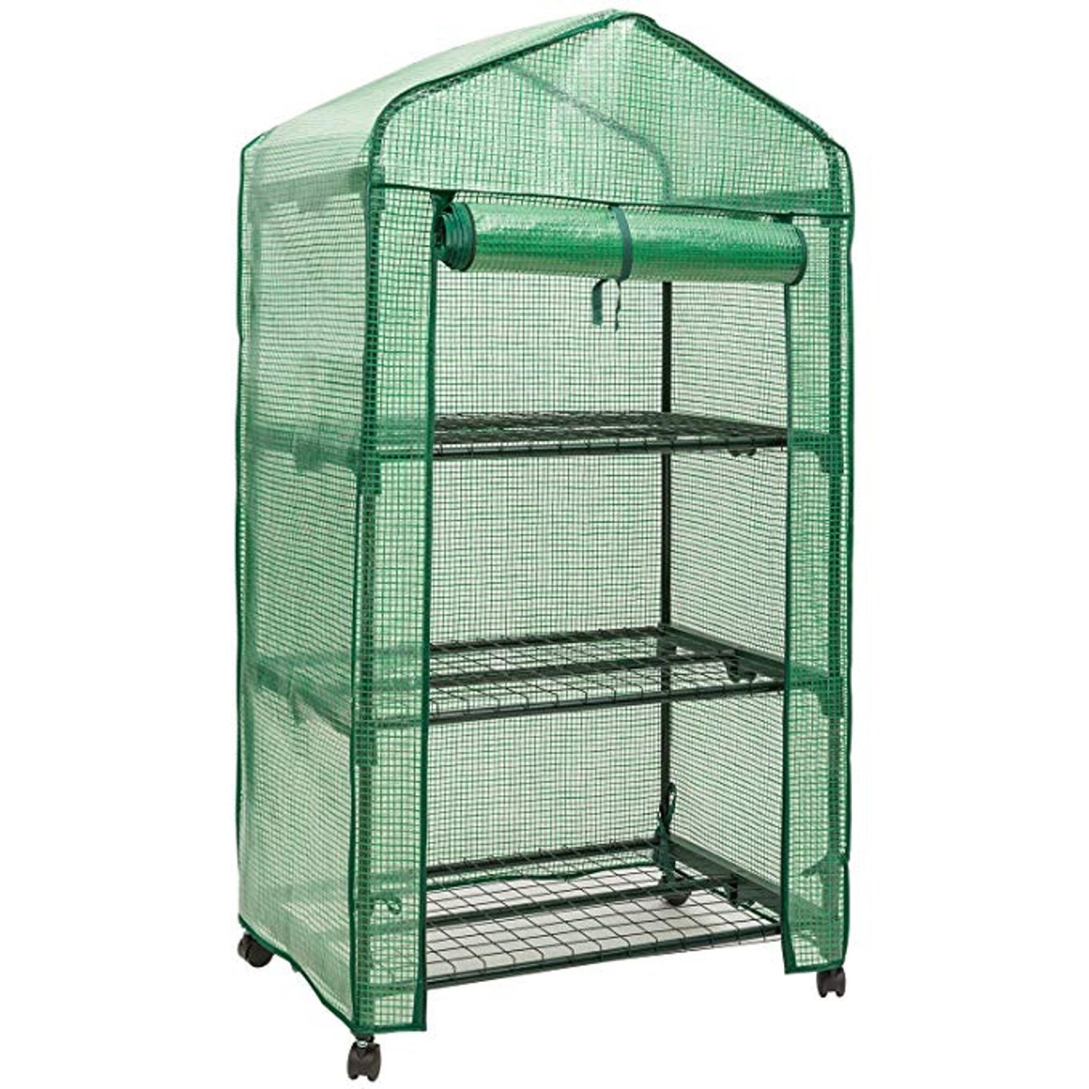 Picture of Genesis GEN-3PE 3 Tier Portable Rolling Greenhouse with Opaque Cover
