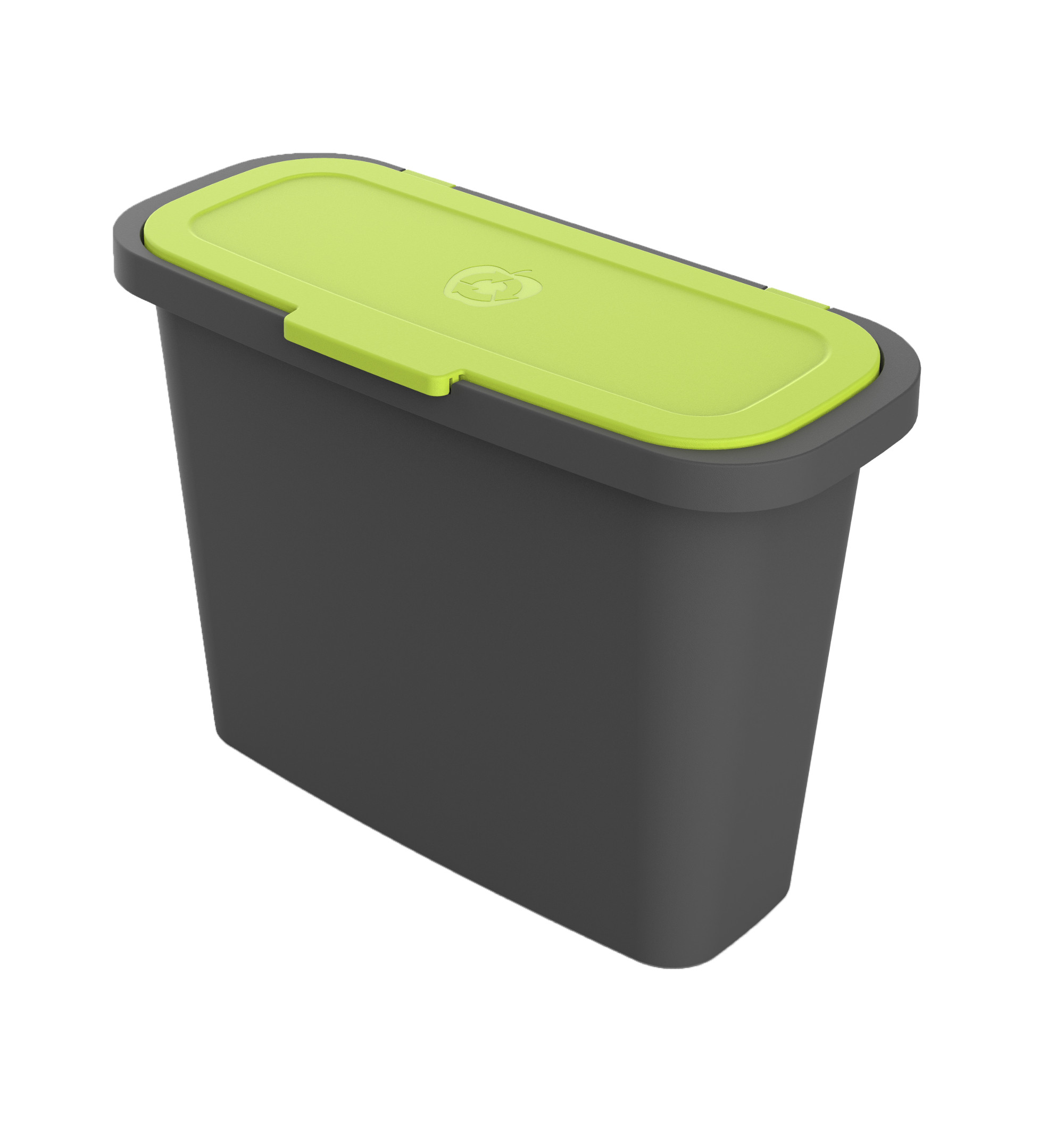 2.4 gal Large Kitchen Caddie Compost Bin - Black & Green