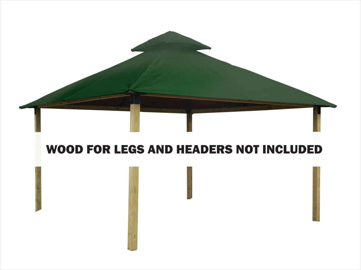 Picture of ACACIA AGK12-SD GREEN 12 sq. ft. Gazebo Roof Framing & Mounting Kit with Green Sundura Canopy