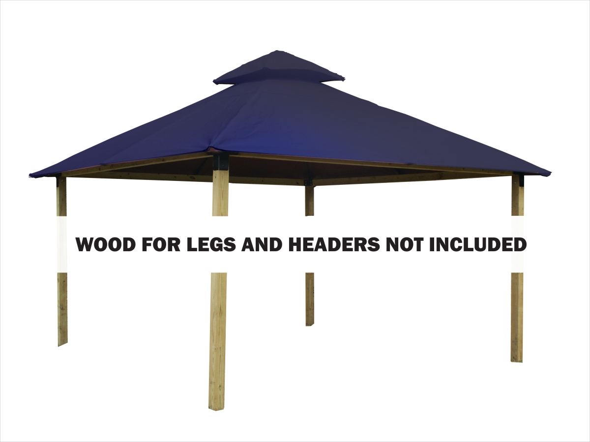 Picture of ACACIA AGK12-SD ADMIRAL NAVY 12 sq. ft. Gazebo Roof Framing & Mounting Kit with Admiral Navy Sundura Canopy