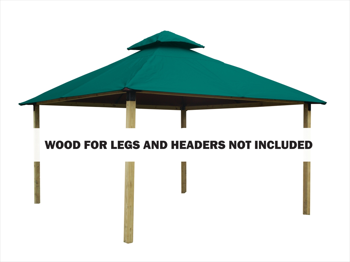 Picture of ACACIA AGK14-SD TEAL 14 sq. ft. Gazebo Roof Framing & Mounting Kit with Teal Sundura Canopy