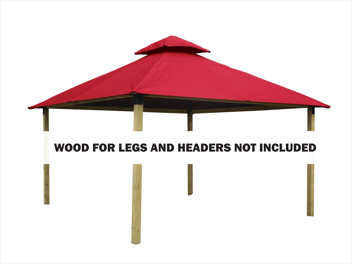 Picture of ACACIA AGK14-SD RED 14 sq. ft. Gazebo Roof Framing & Mounting Kit with Red Sundura Canopy